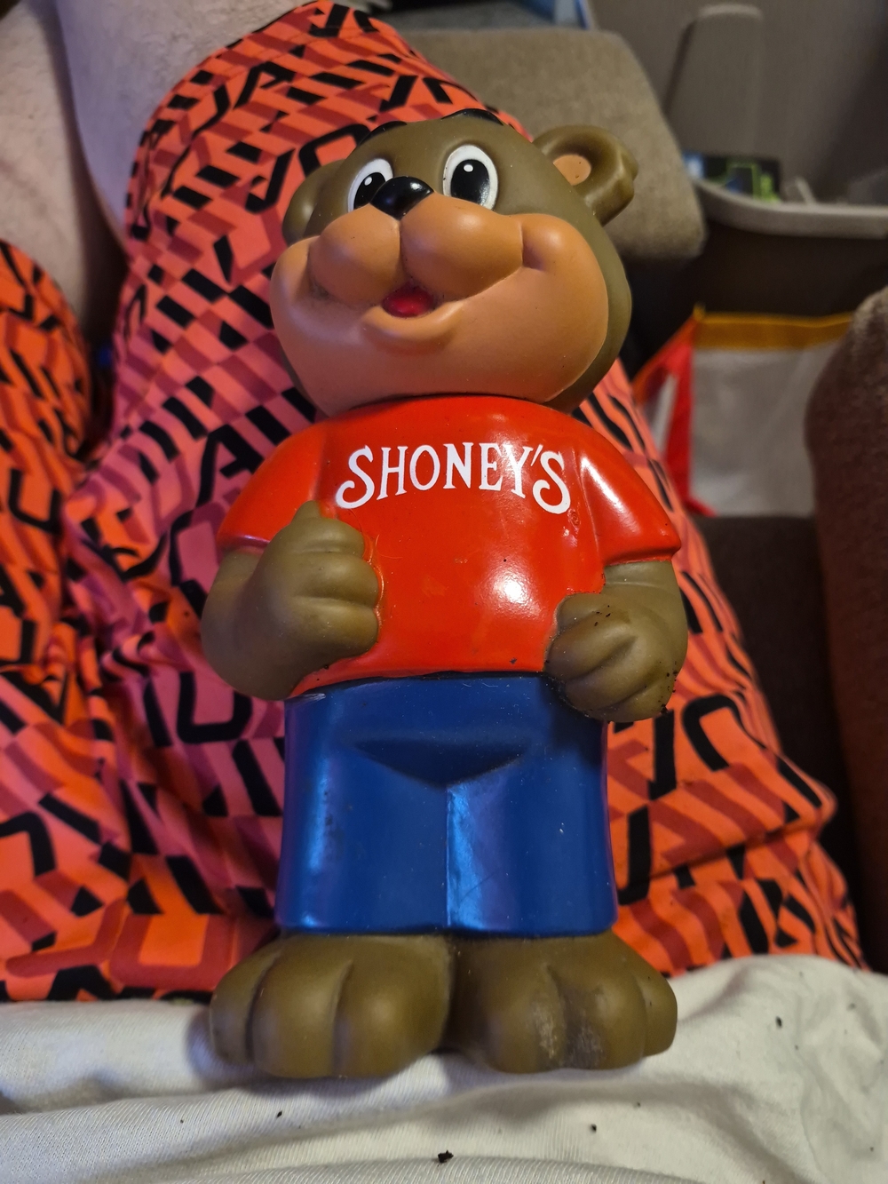 Vintage 1993 Shoney's Bear Coin Bank